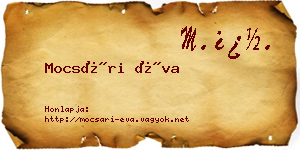 Mocsári Éva névjegykártya